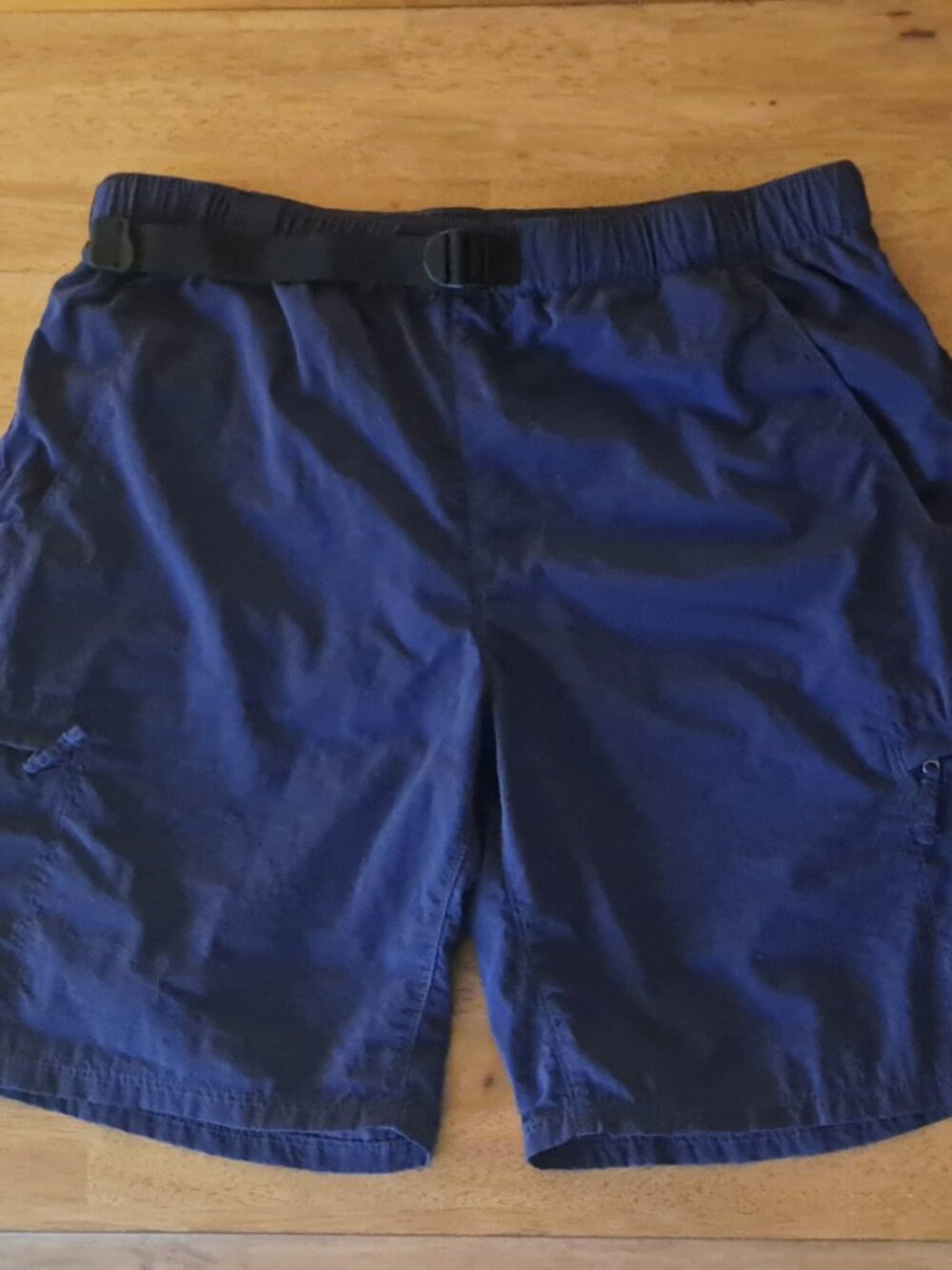 The North Face Mens Medium Hiking Shorts Navy Blue Nylon belt cargo gorpcore 32" - Picture 2 of 15